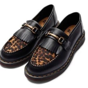 Dr. Martens Adrian Snaffle Loafers - Black + Leopard